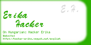 erika hacker business card